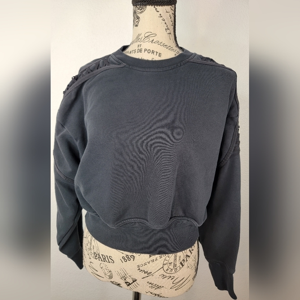Nike Crop Sweater Small Training Crew Laced Long Sleeves
